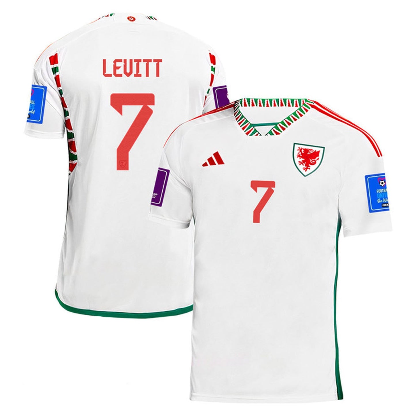 Dylan Levitt Wales 7 Fifa World Cup Jersey