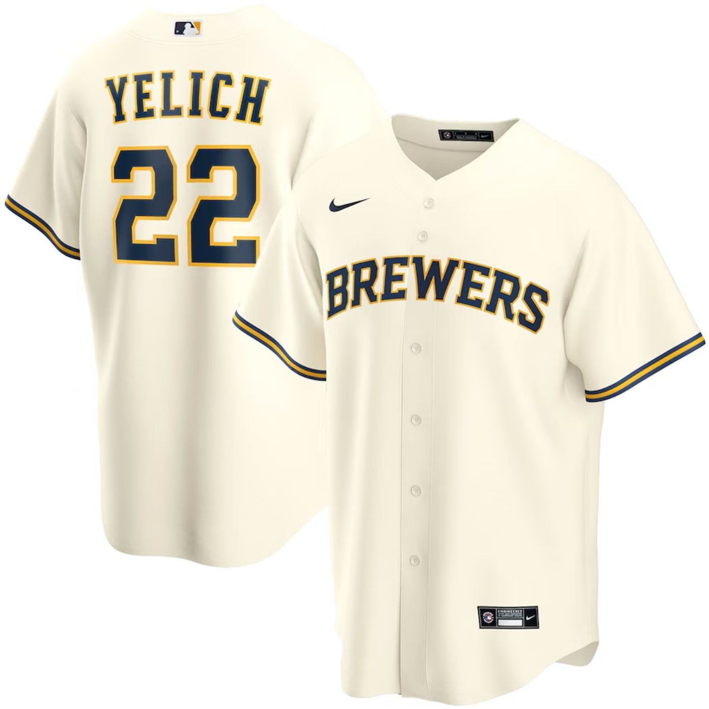 MLB Christian Yelich Milwaukee Brewers 22 Jersey
