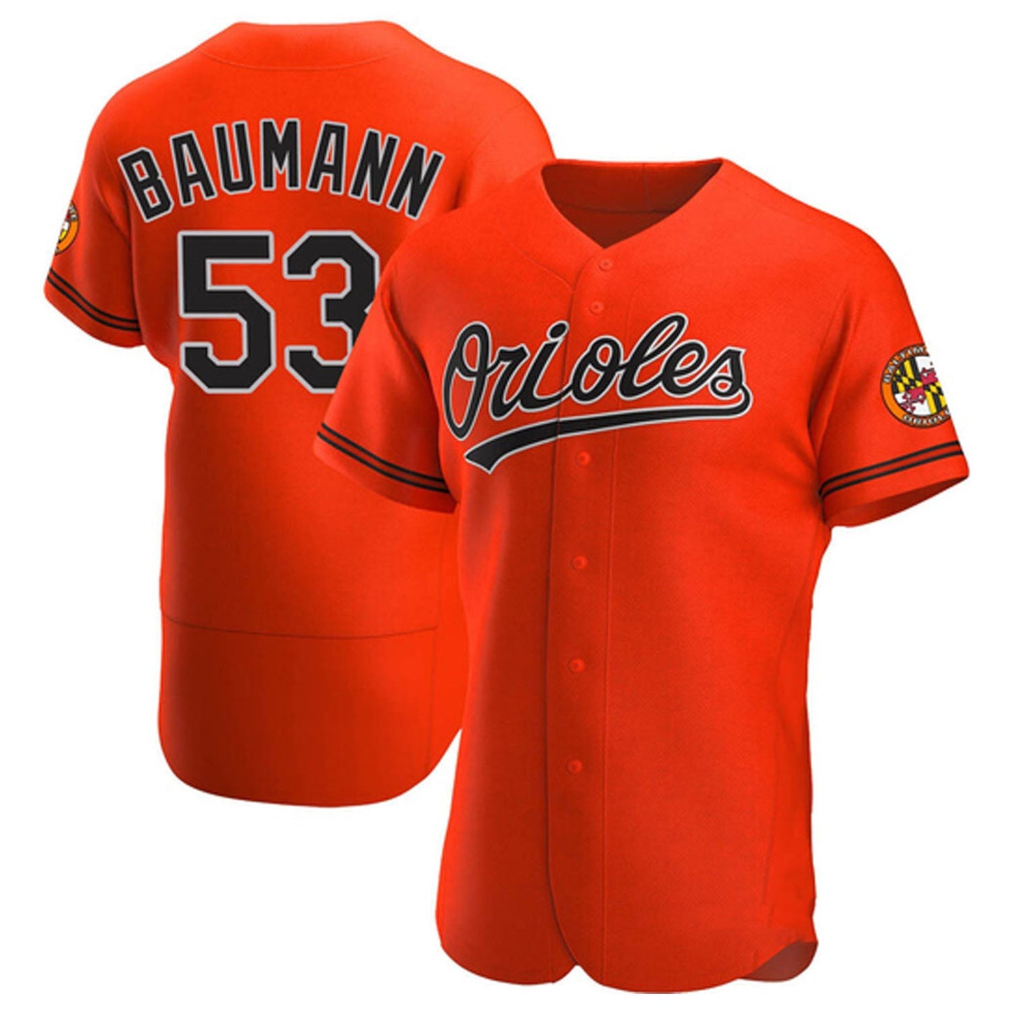 MLB Mike Baumann Baltimore Orioles 53 Jersey