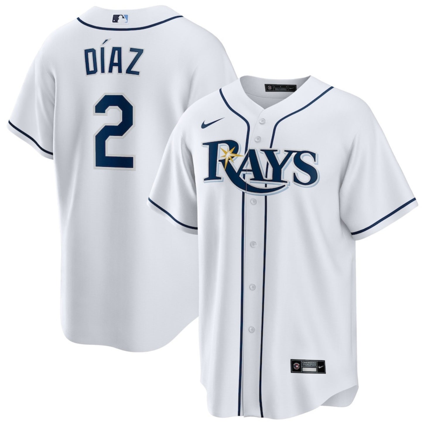 MLB Yandy Diaz Tampa Bay Rays 2 Jersey