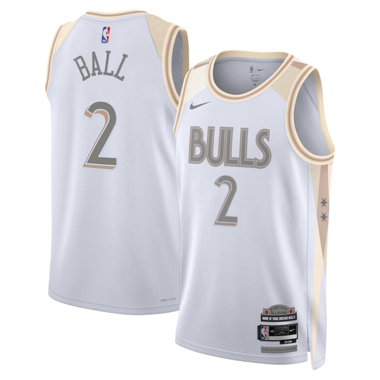 NBA Lonzo Ball Chicago Bulls 2 Jersey