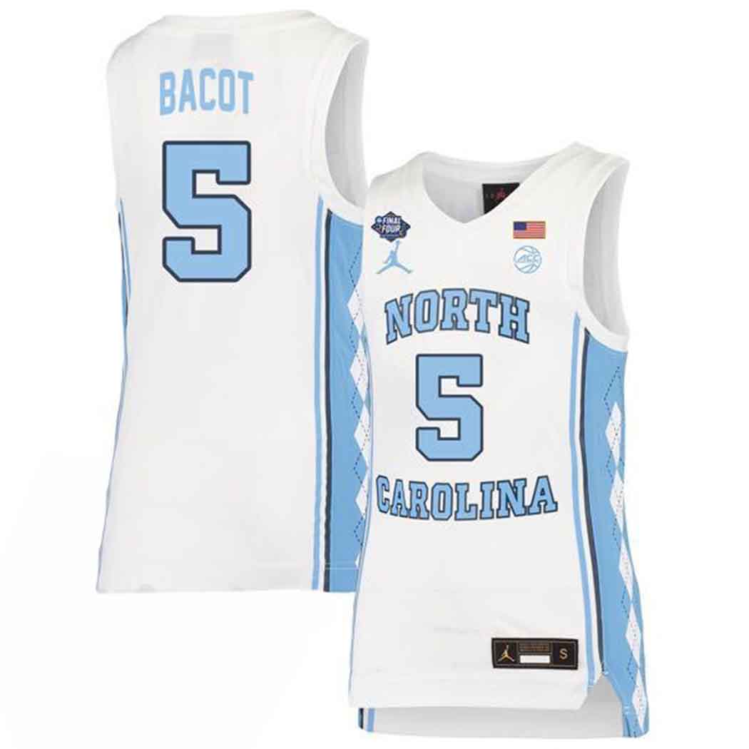 NCAA Armando Bacot North Carolina Tar Heels 5 Jersey