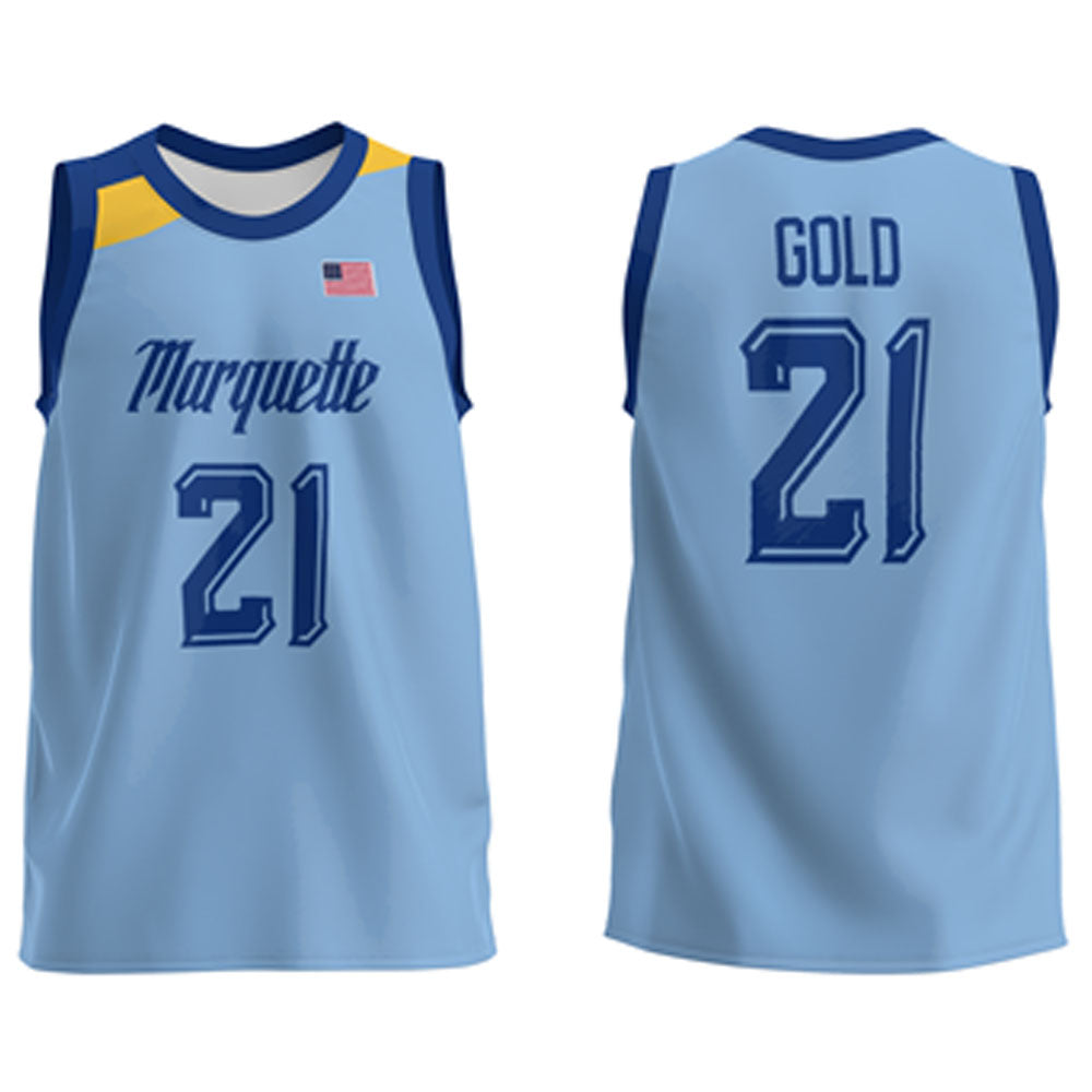 NCAAB Ben Gold Marquette Golden Eagles 21 Jersey