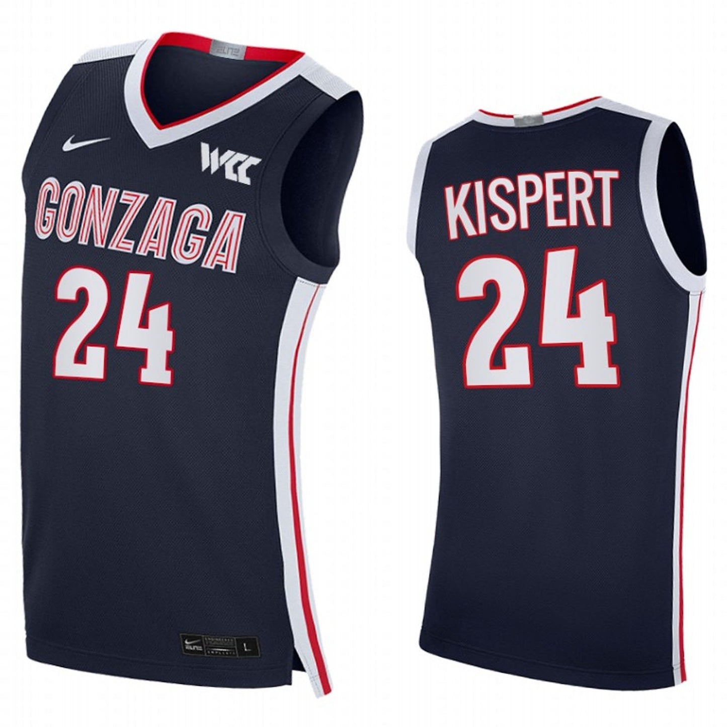 NCAAB Corey Kispert Gonzaga Bulldogs 24 Jersey