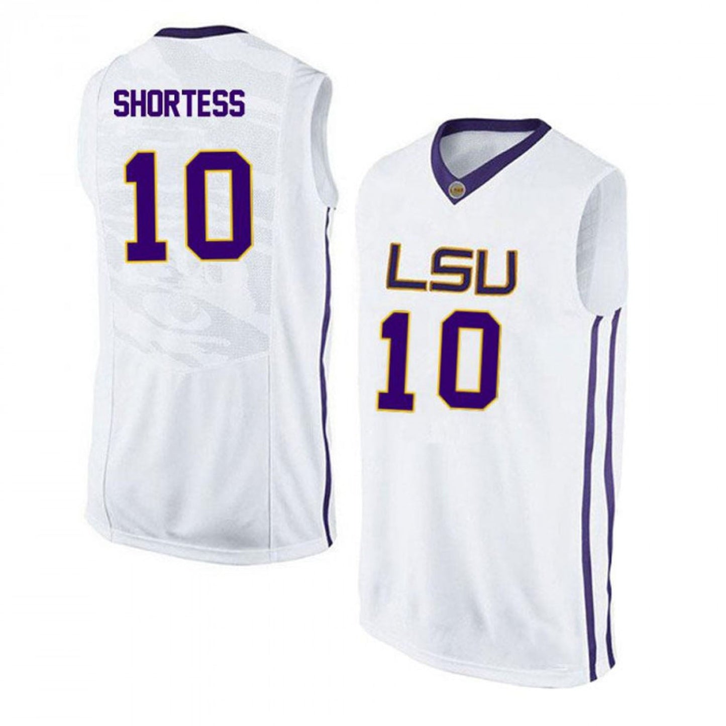 NCAAB Henry Shortess LSU Tigers 10 Jersey