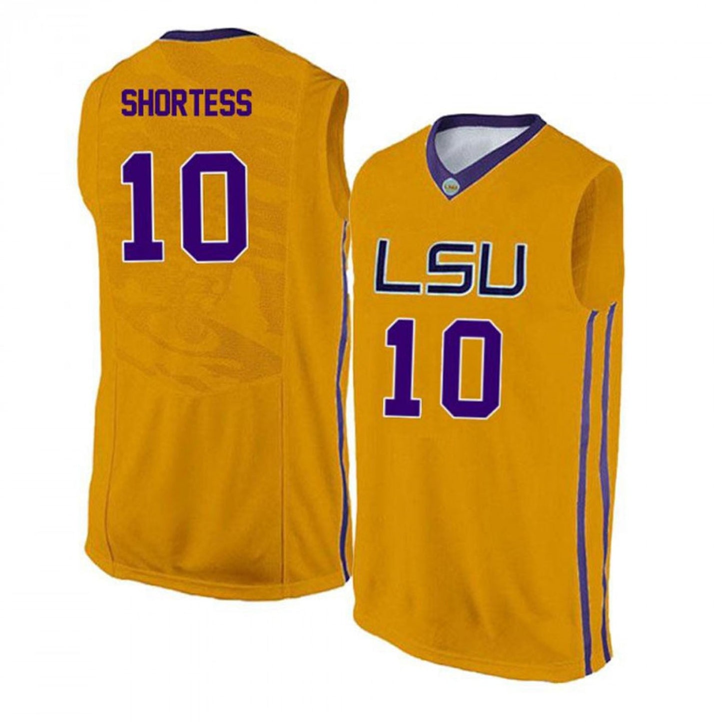NCAAB Henry Shortess LSU Tigers 10 Jersey