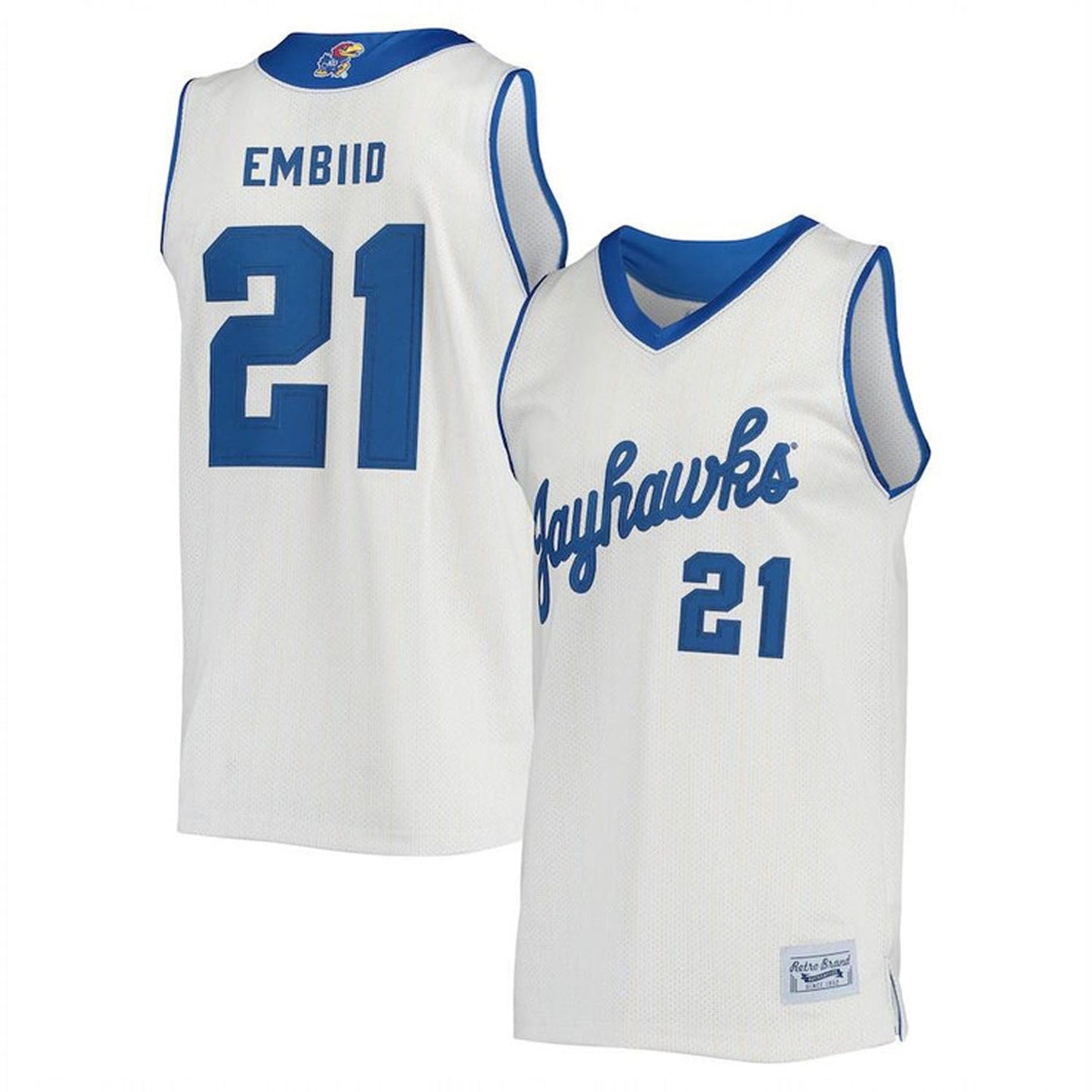 NCAAB Joel Embiid Kansas JayHawks 21 Jersey