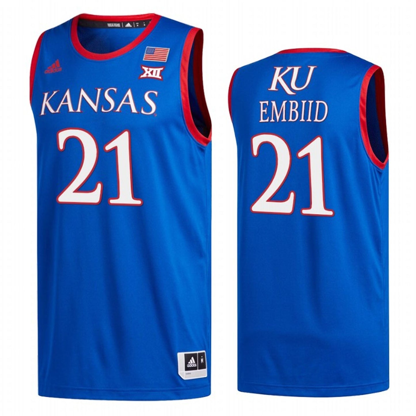 NCAAB Joel Embiid Kansas JayHawks 21 Jersey