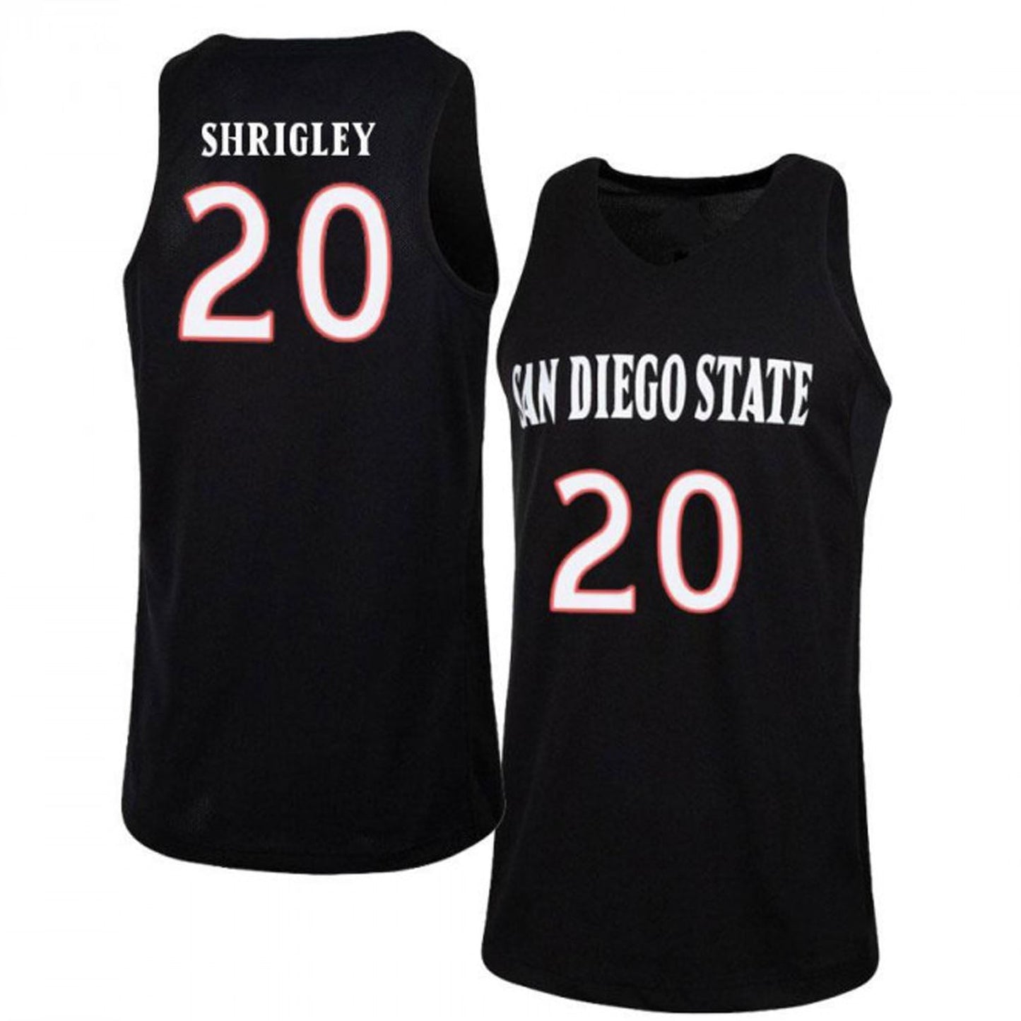 NCAAB Matt Shrigley San Diego State Aztecs 20 Jersey