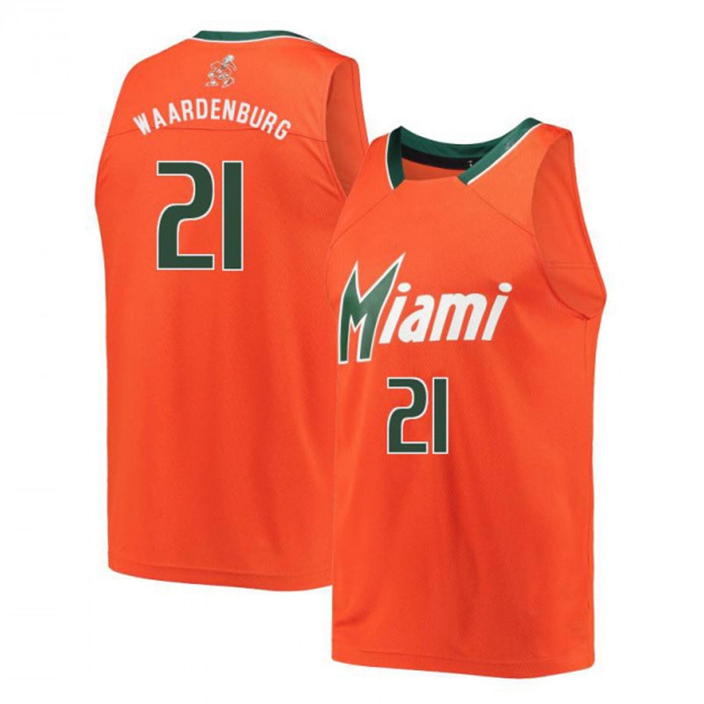 NCAAB Sam Waardenburg Miami Hurricanes 21 Jersey
