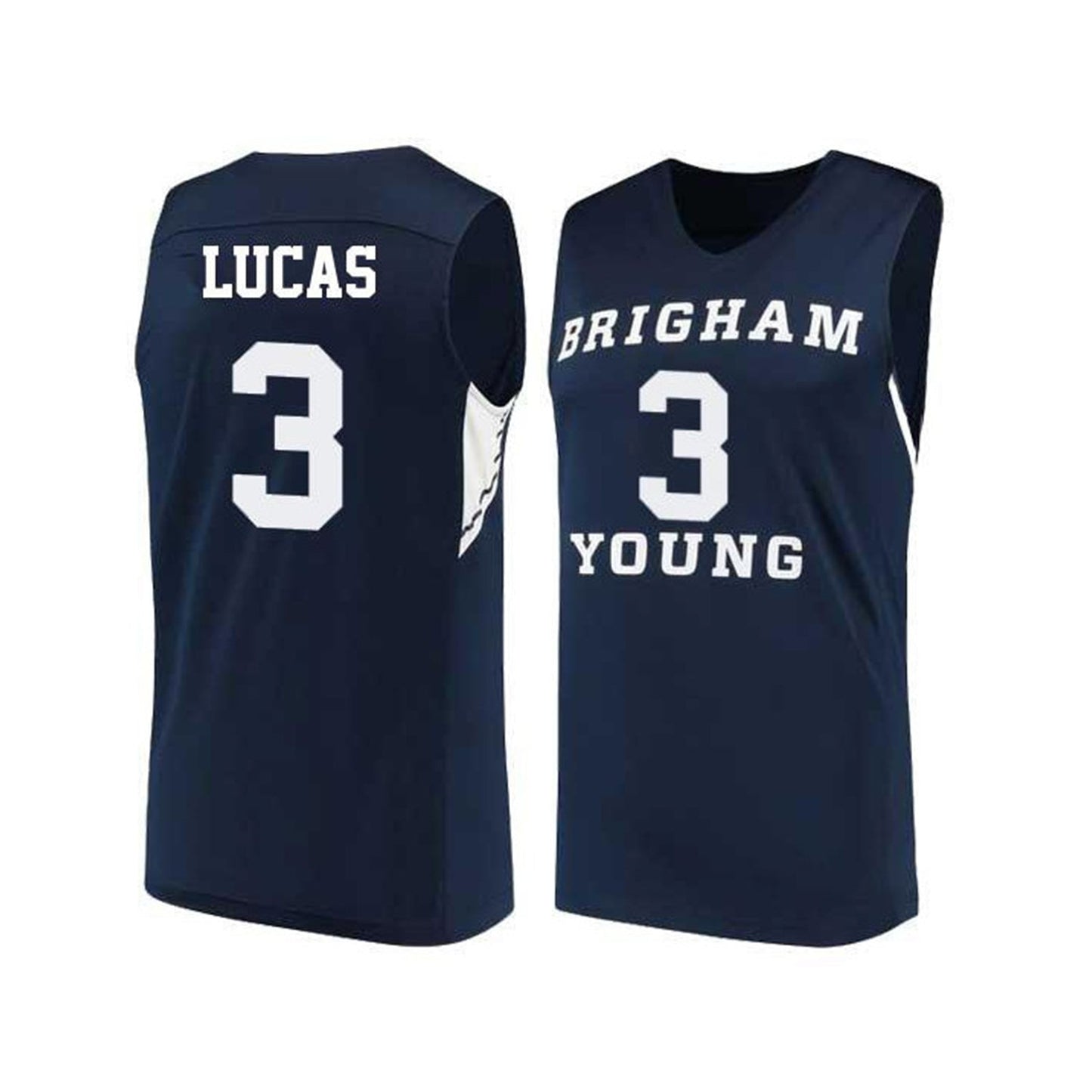 NCAAB TeJon Lucas BYU Cougars 3 Jersey