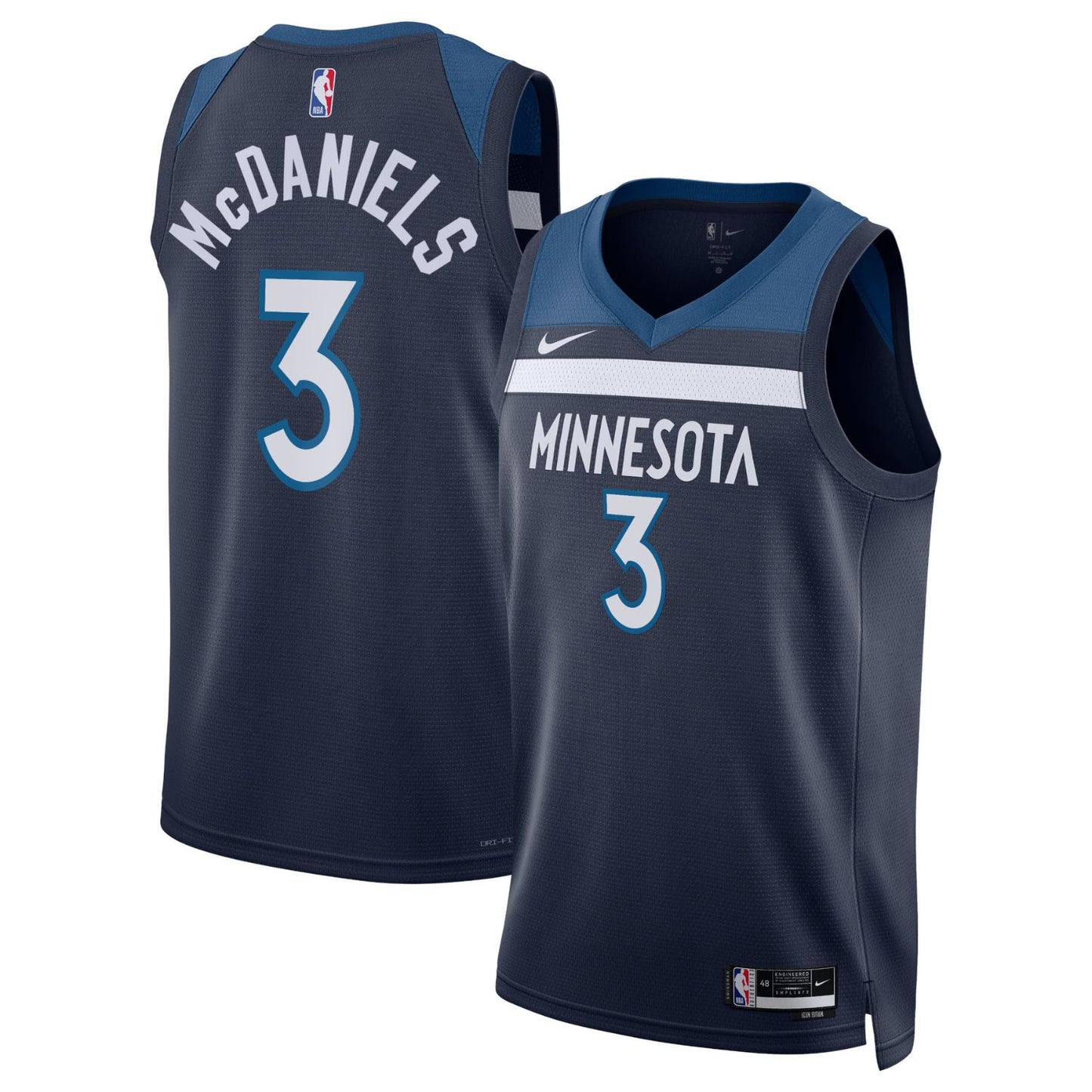 NBA Jaden Mcdaniels Minnesota Timberwolves 3 Jersey