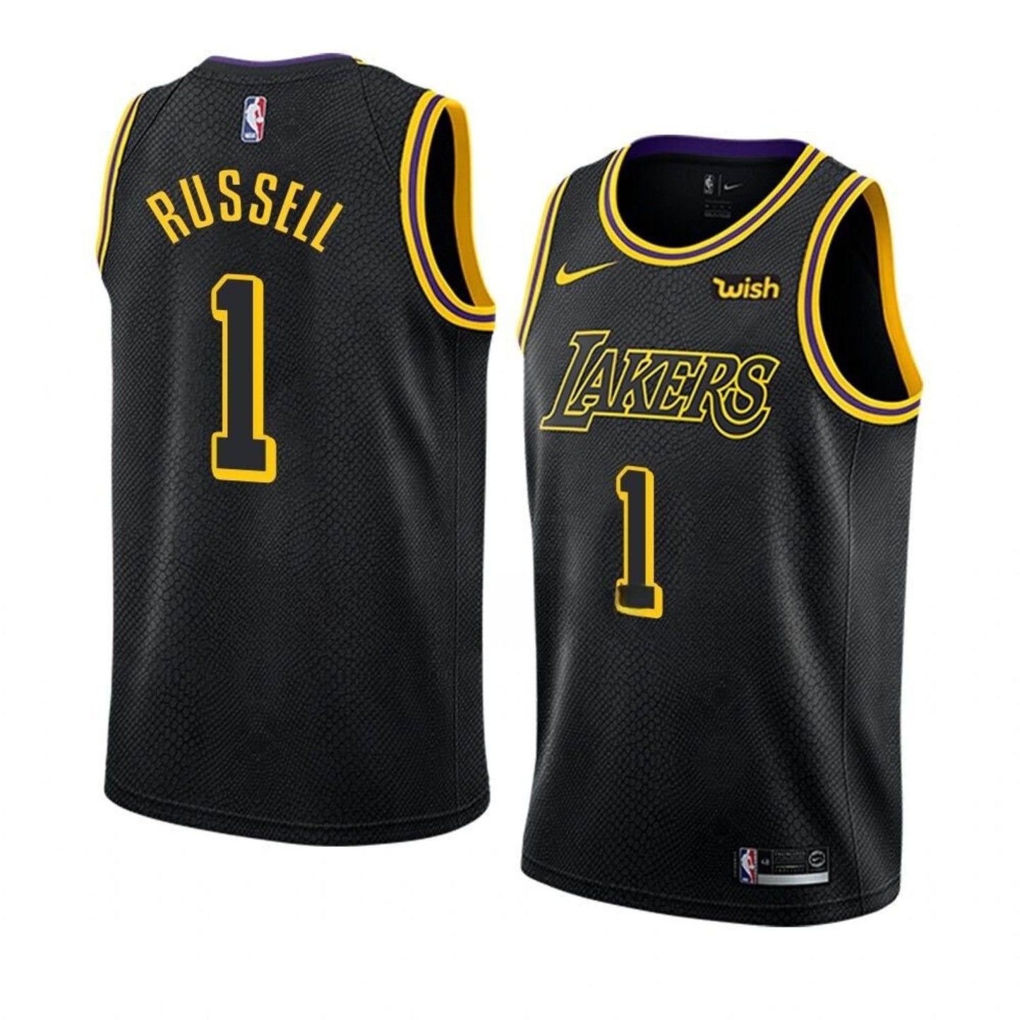 NBA D'angelo Russell Los Angeles Lakers 1 Jersey