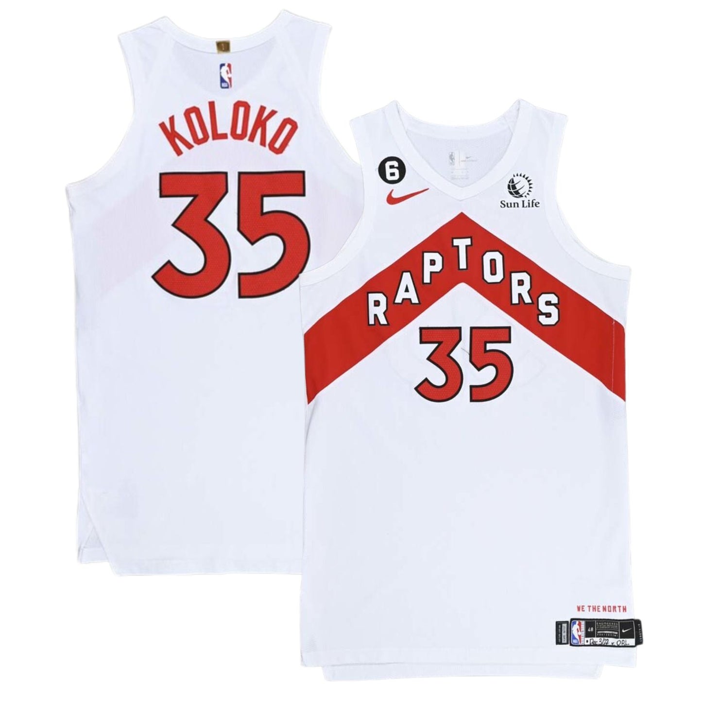 NBA Christian Koloko Toronto Raptors 35 Jersey