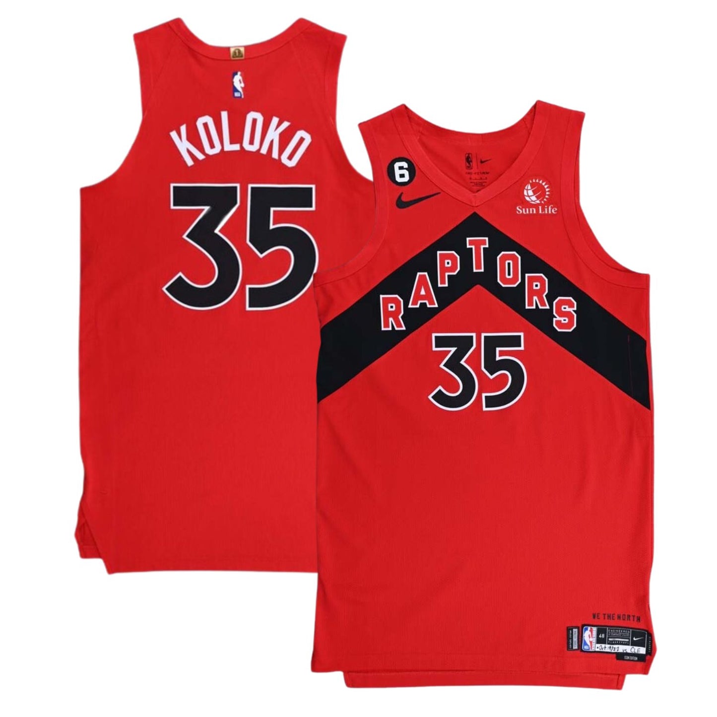 NBA Christian Koloko Toronto Raptors 35 Jersey