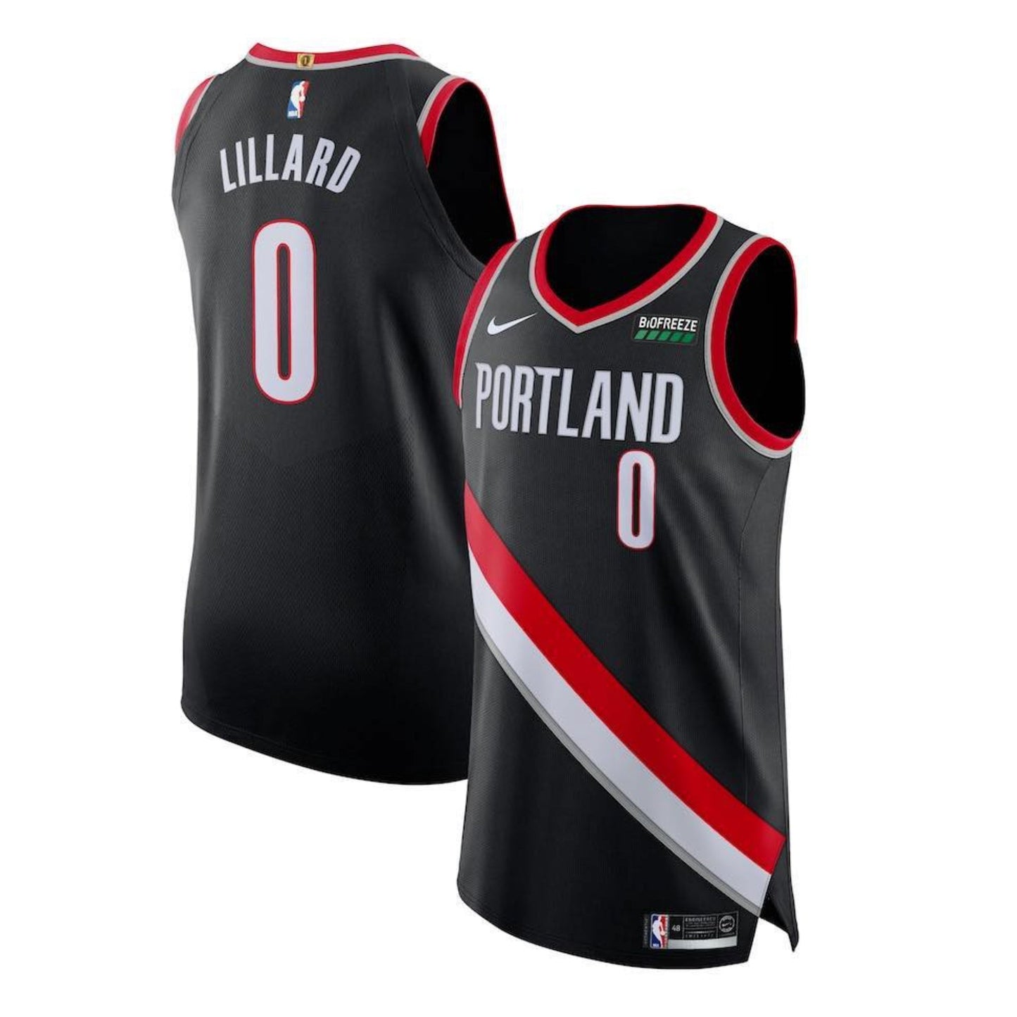 NBA Damian Lillard Portland Blazers 0 Jersey