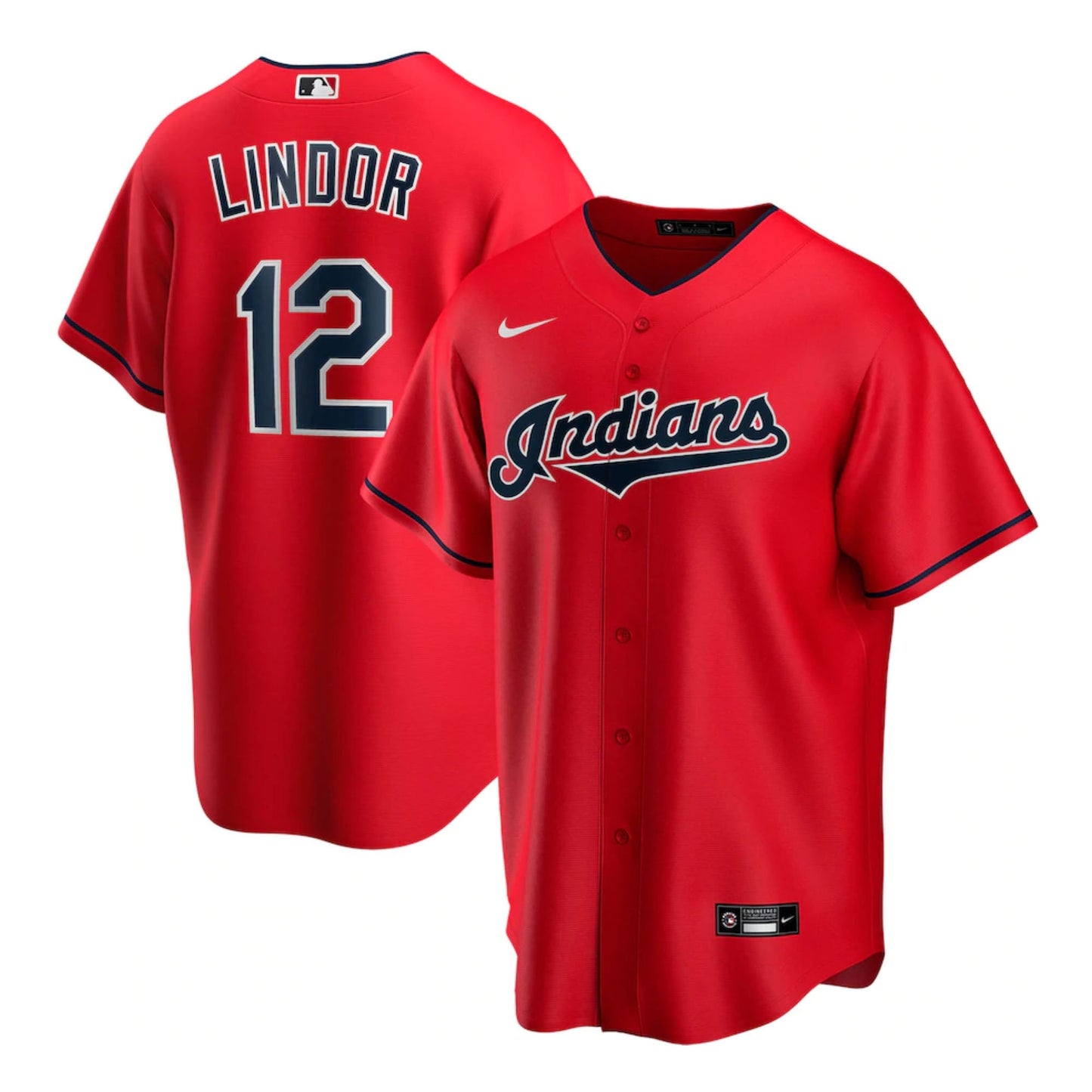 MLB Francisco Lindor Cleveland Indians 12 Jersey