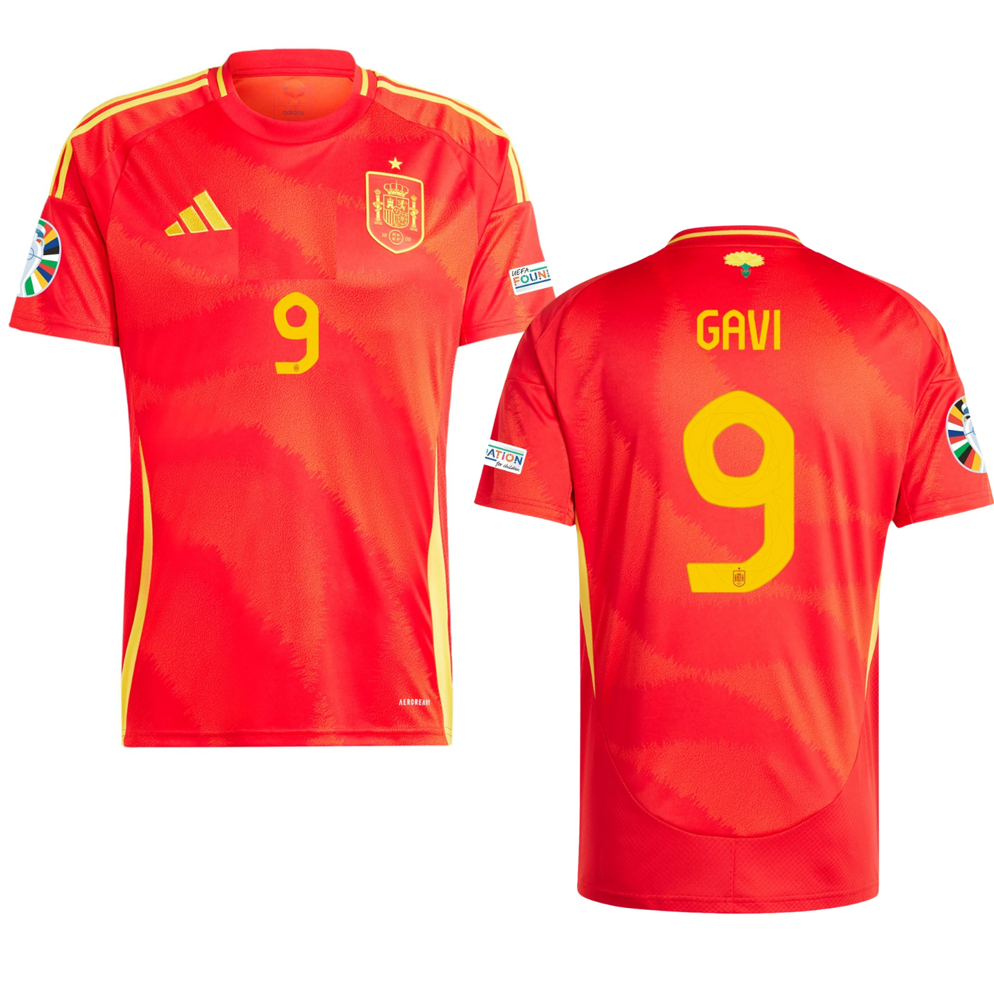 Gavi Spain 9 Euro Cup Jersey