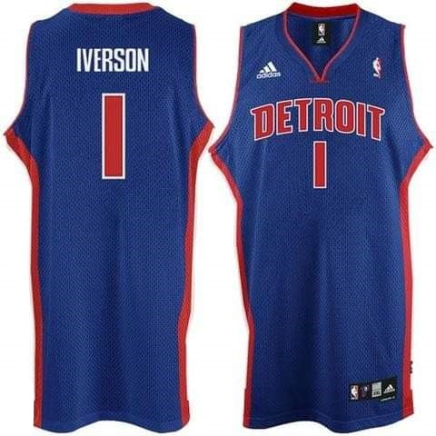 NBA Allen Iverson Detroit Pistons 1 Jersey The Jersey King