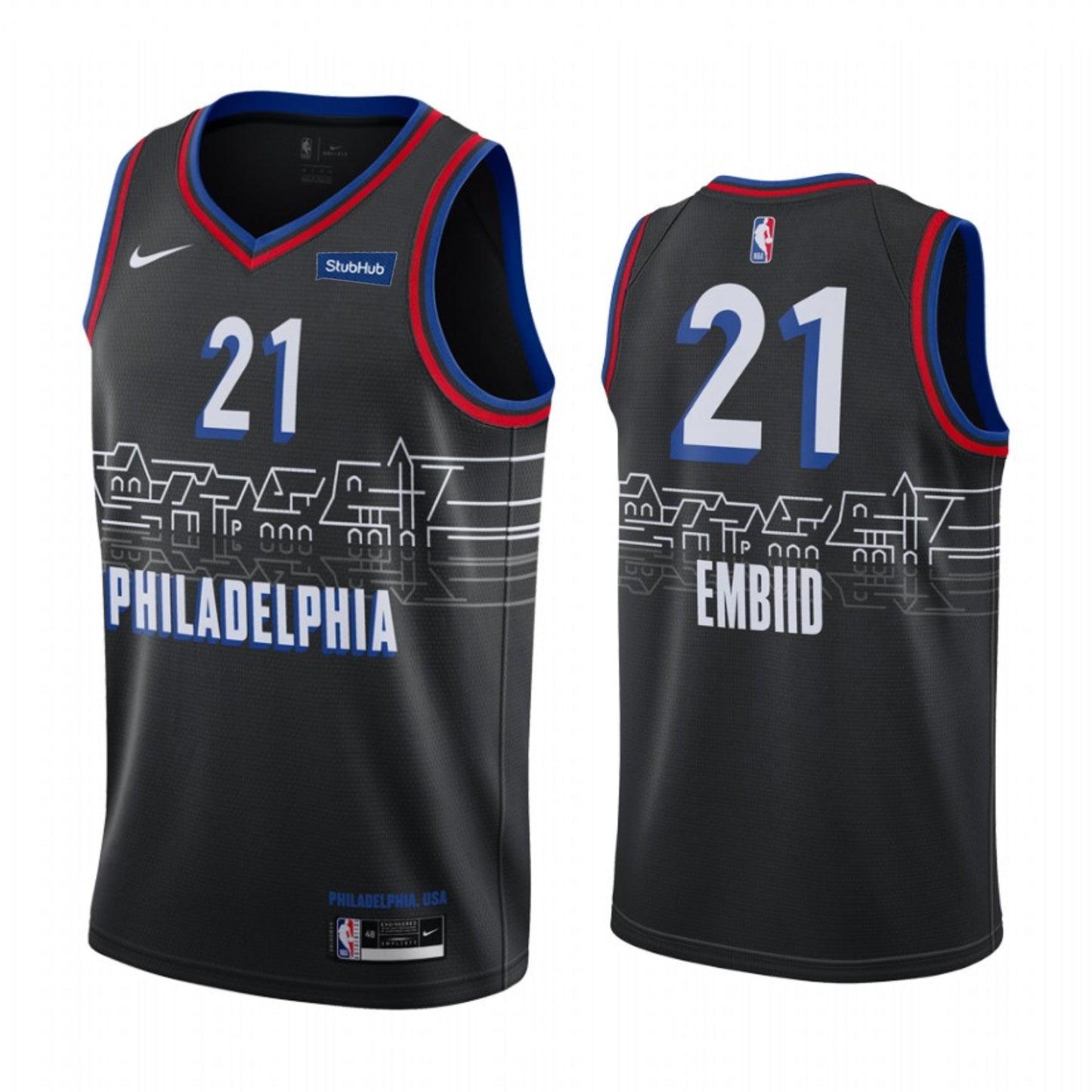 NBA Joel Embiid Philadelphia 76ers 21 Jersey