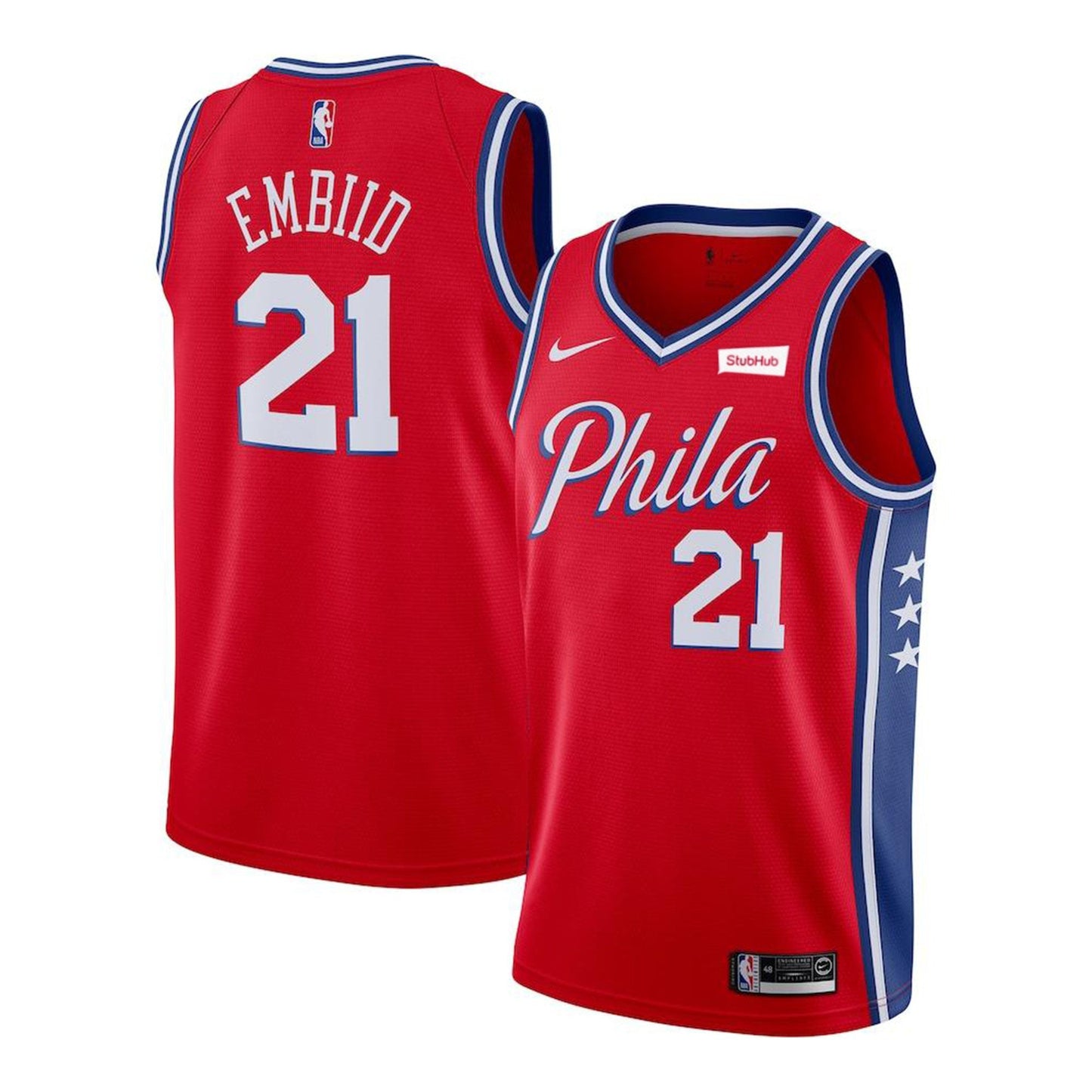 NBA Joel Embiid Philadelphia 76ers 21 Jersey