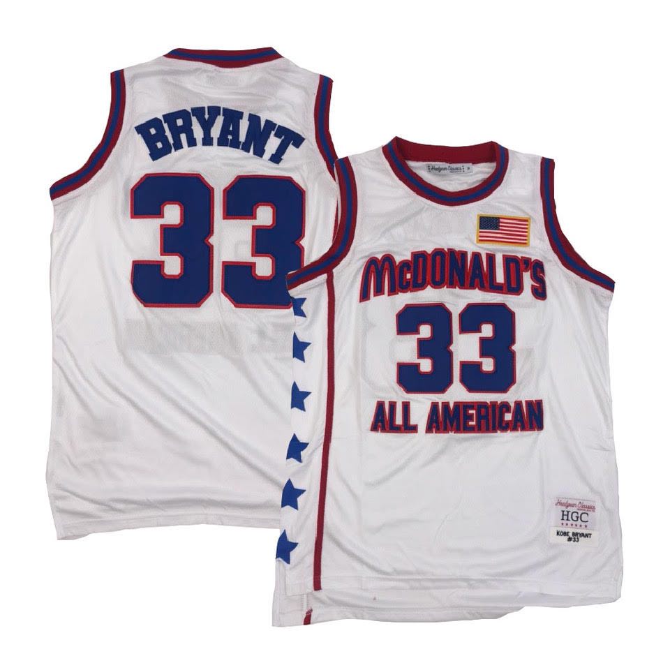 Kobe Bryant McDonald s All American 33 Highschool Basketball Jersey The Jersey King