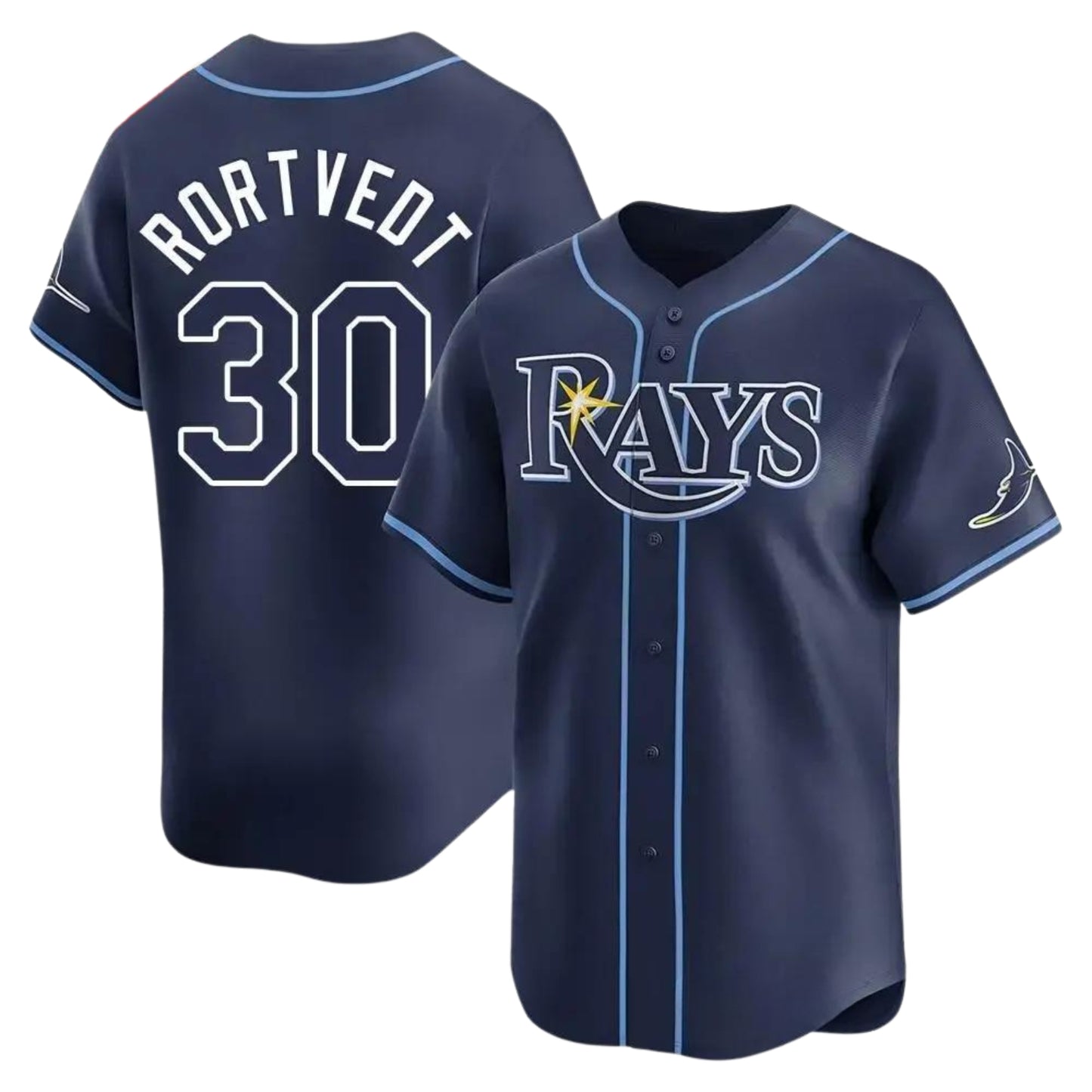 MLB Ben Rortvedt Tampa Bay Rays 30 Jersey