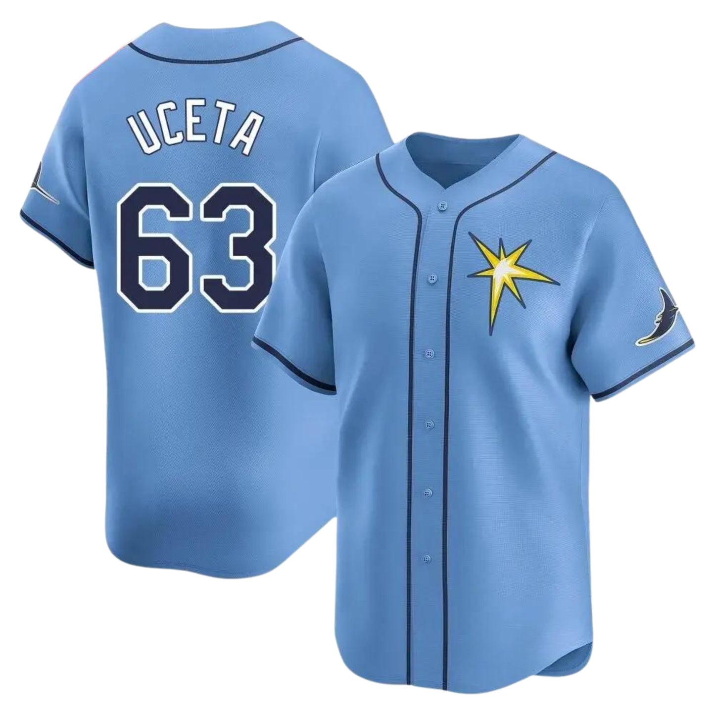 MLB Edwin Uceta Tampa Bay Rays 63 Jersey