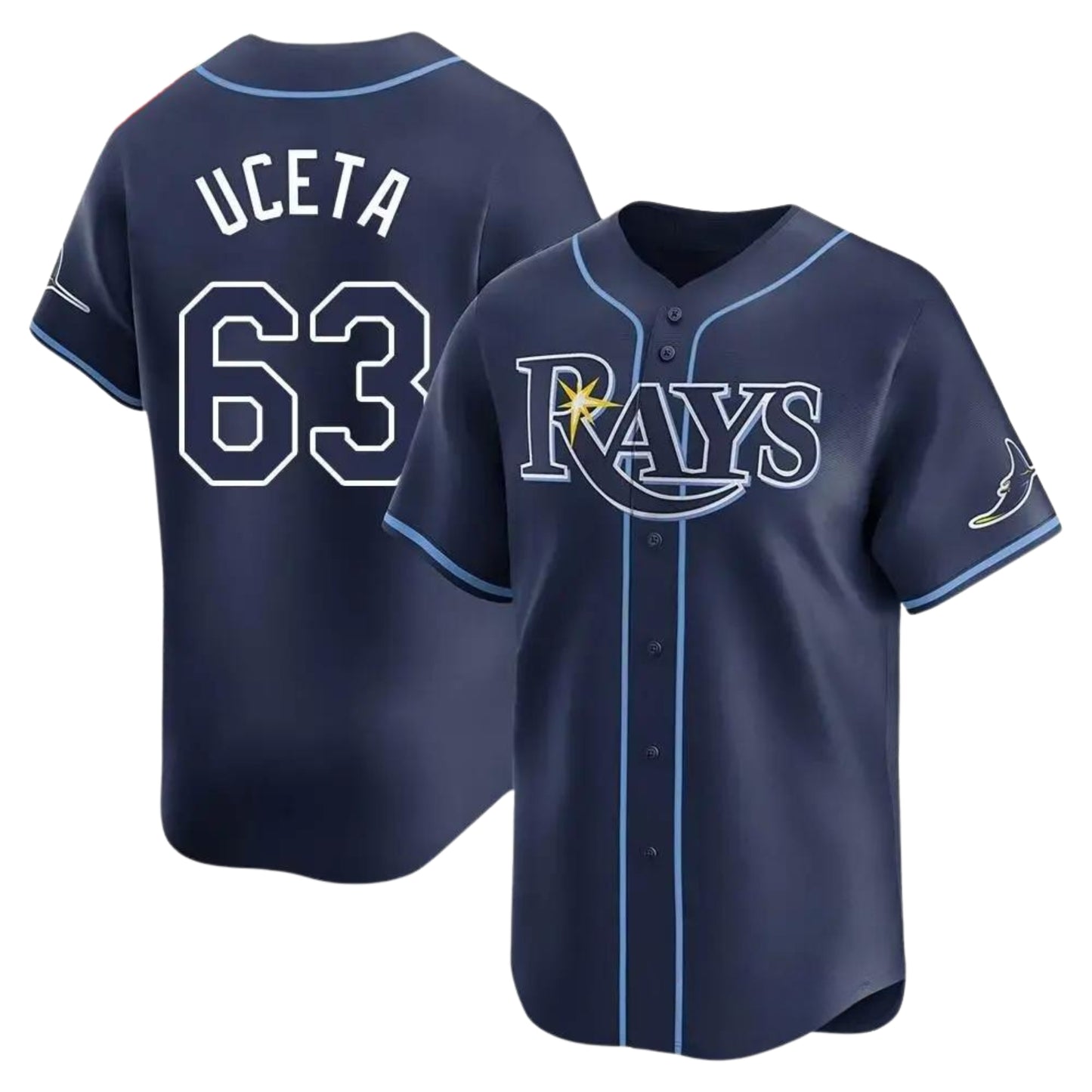 MLB Edwin Uceta Tampa Bay Rays 63 Jersey