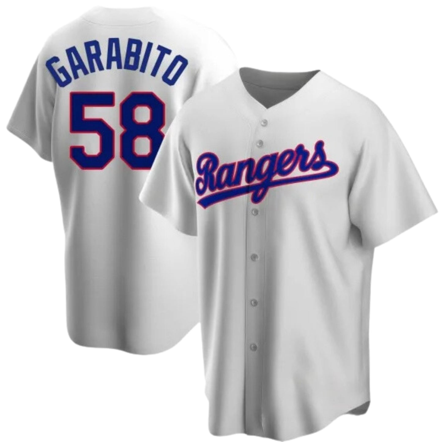 MLB Gerson Garabito Texas Rangers 58 Jersey