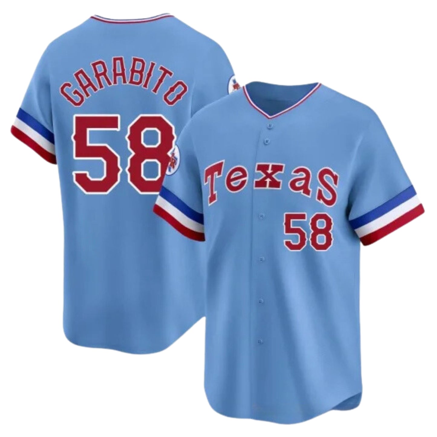 MLB Gerson Garabito Texas Rangers 58 Jersey