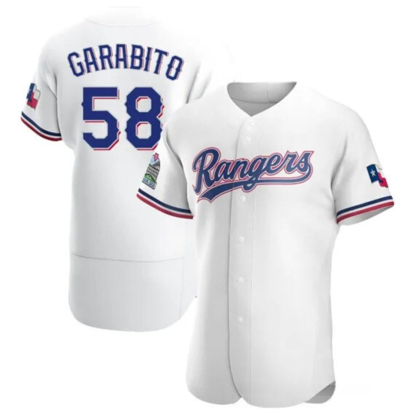 MLB Gerson Garabito Texas Rangers 58 Jersey