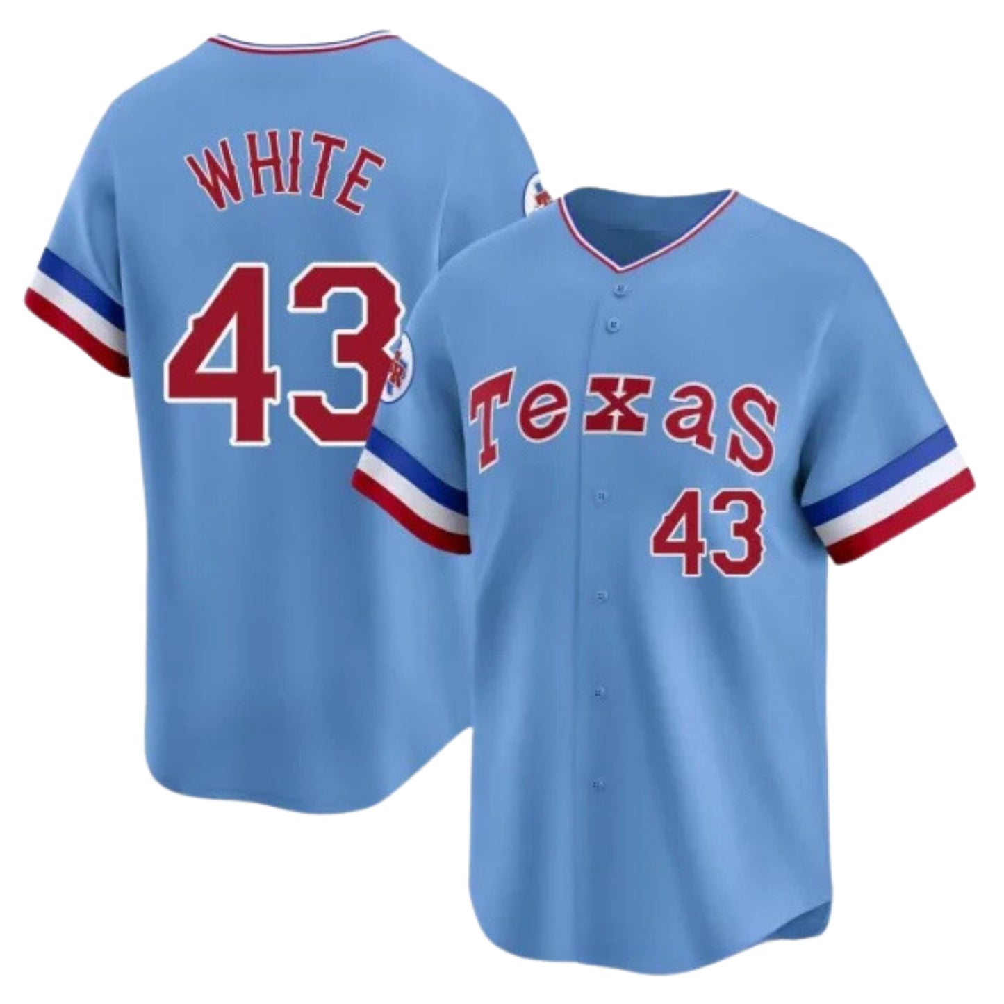 MLB Owen White Texas Rangers 43 Jersey