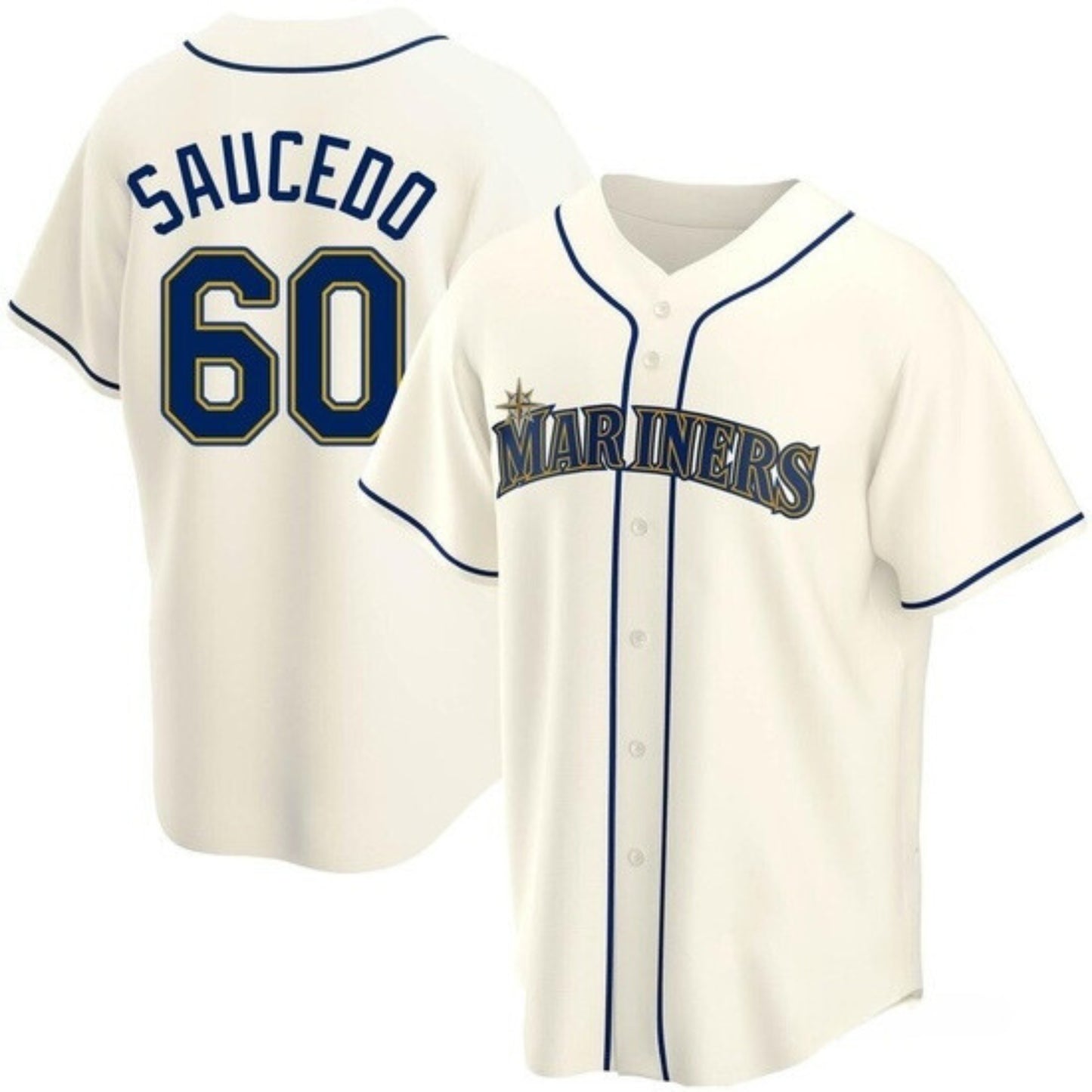 MLB Tayler Saucedo Seattle Mariners 60 Jersey