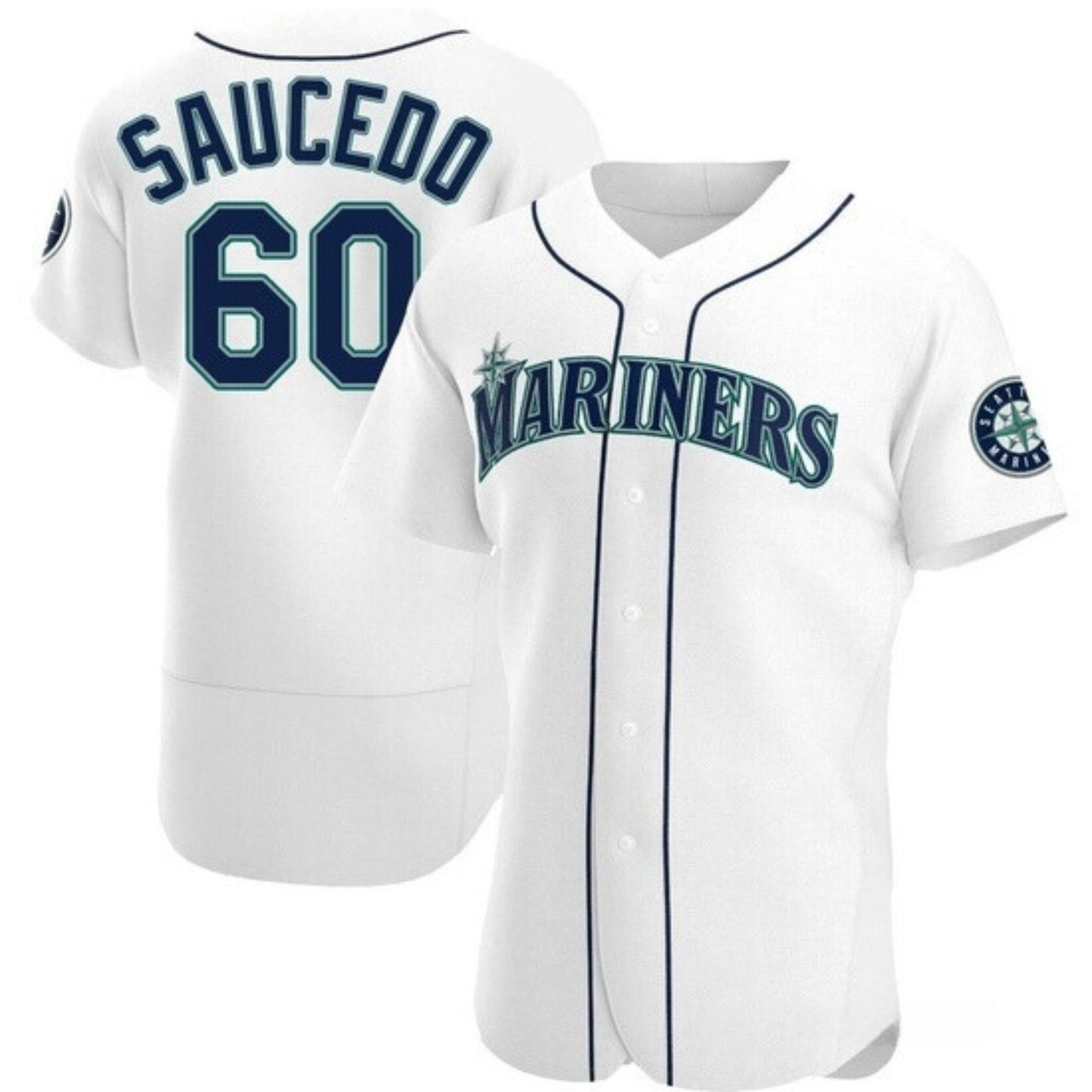 MLB Tayler Saucedo Seattle Mariners 60 Jersey