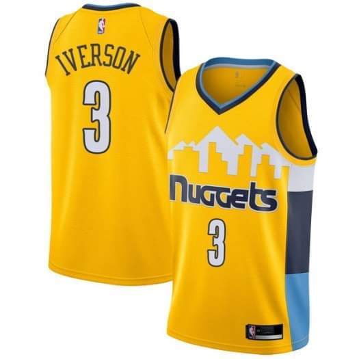 NBA Allen Iverson Denver Nuggets 3 Jersey