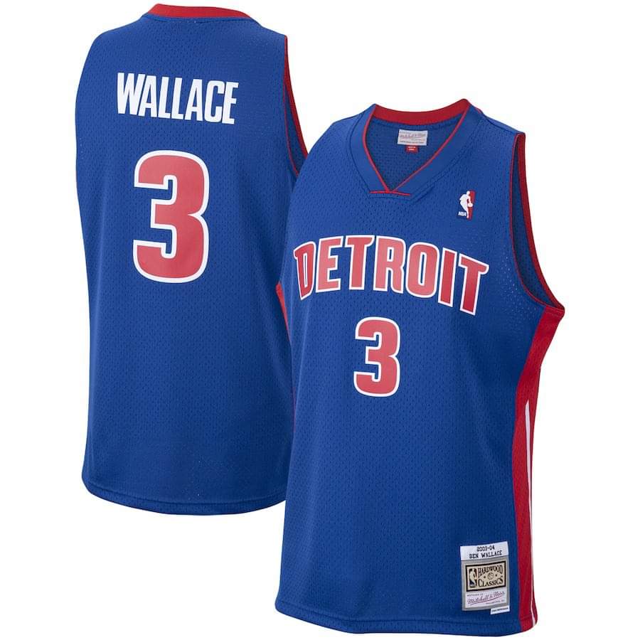 NBA Ben Wallace Detroit Pistons 3 Jersey