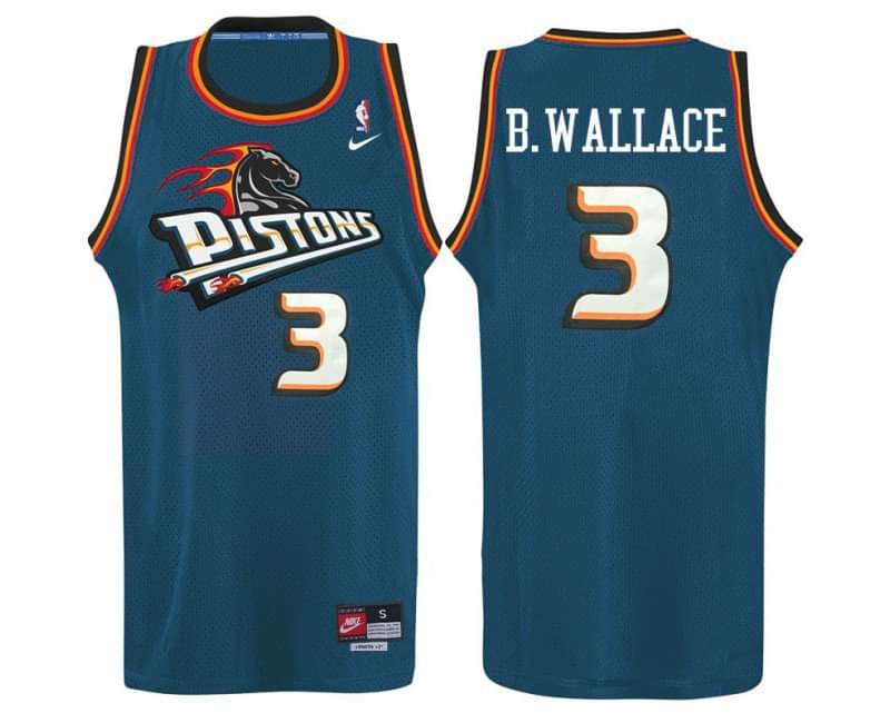 NBA Ben Wallace Detroit Pistons 3 Jersey