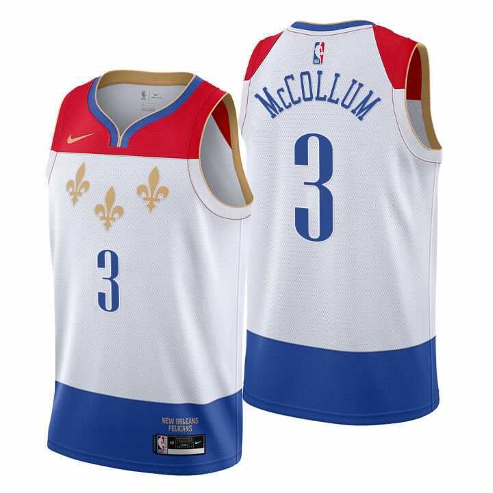 NBA CJ McCollum New Orleans Pelicans 3 Jersey