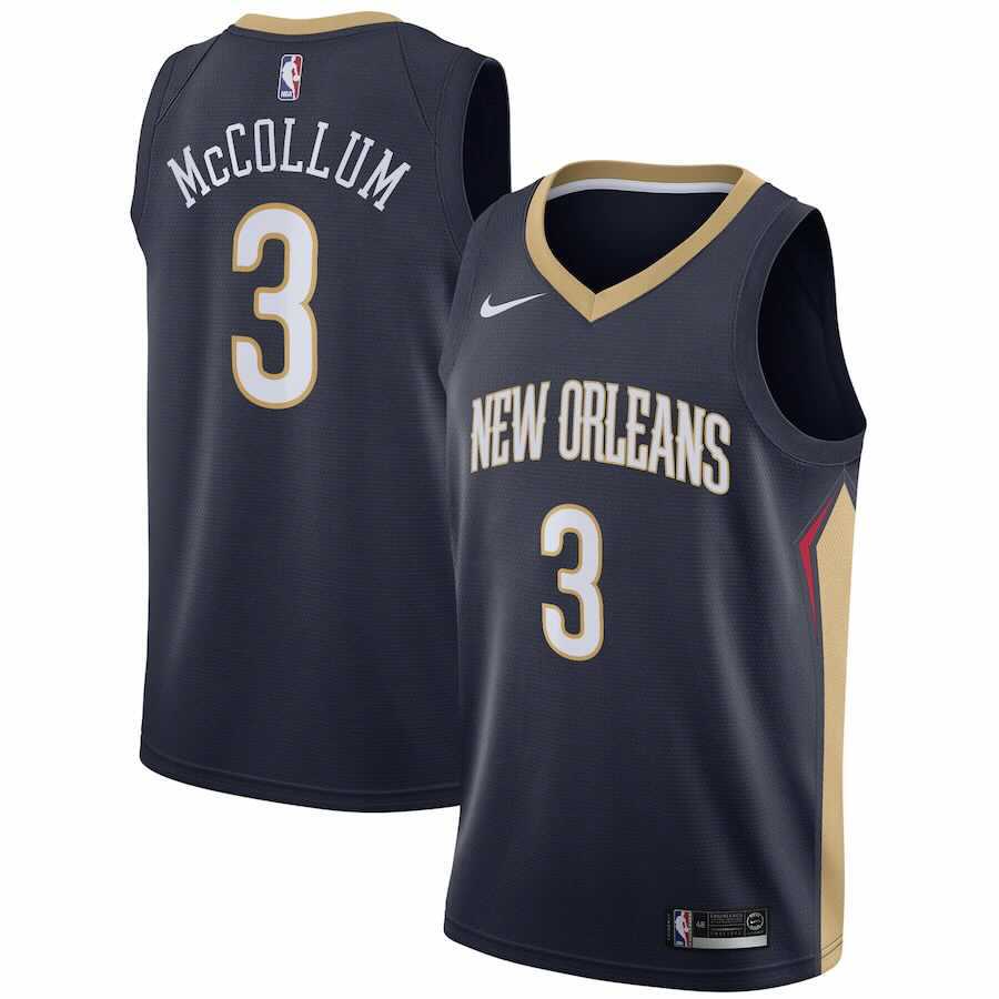 NBA CJ McCollum New Orleans Pelicans 3 Jersey