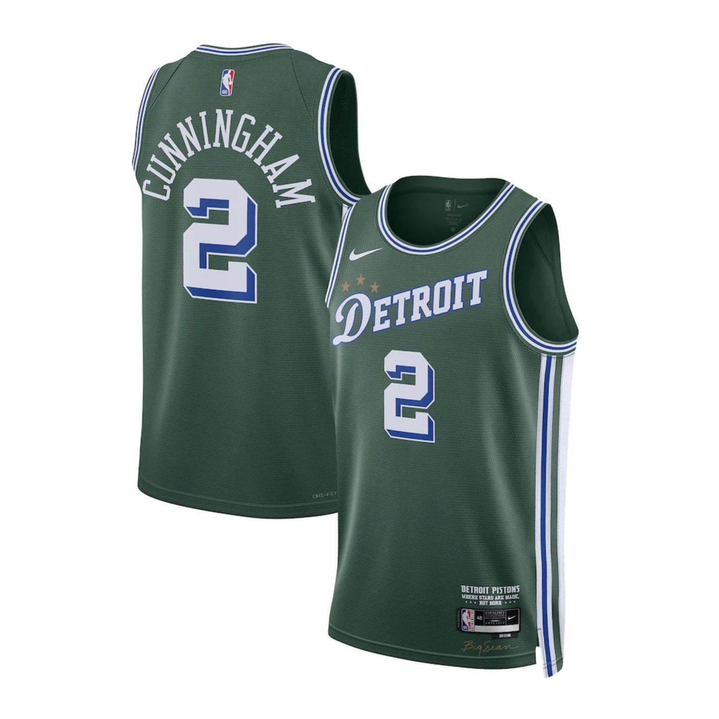 NBA Cade Cunningham Detroit Pistons 2 Jersey