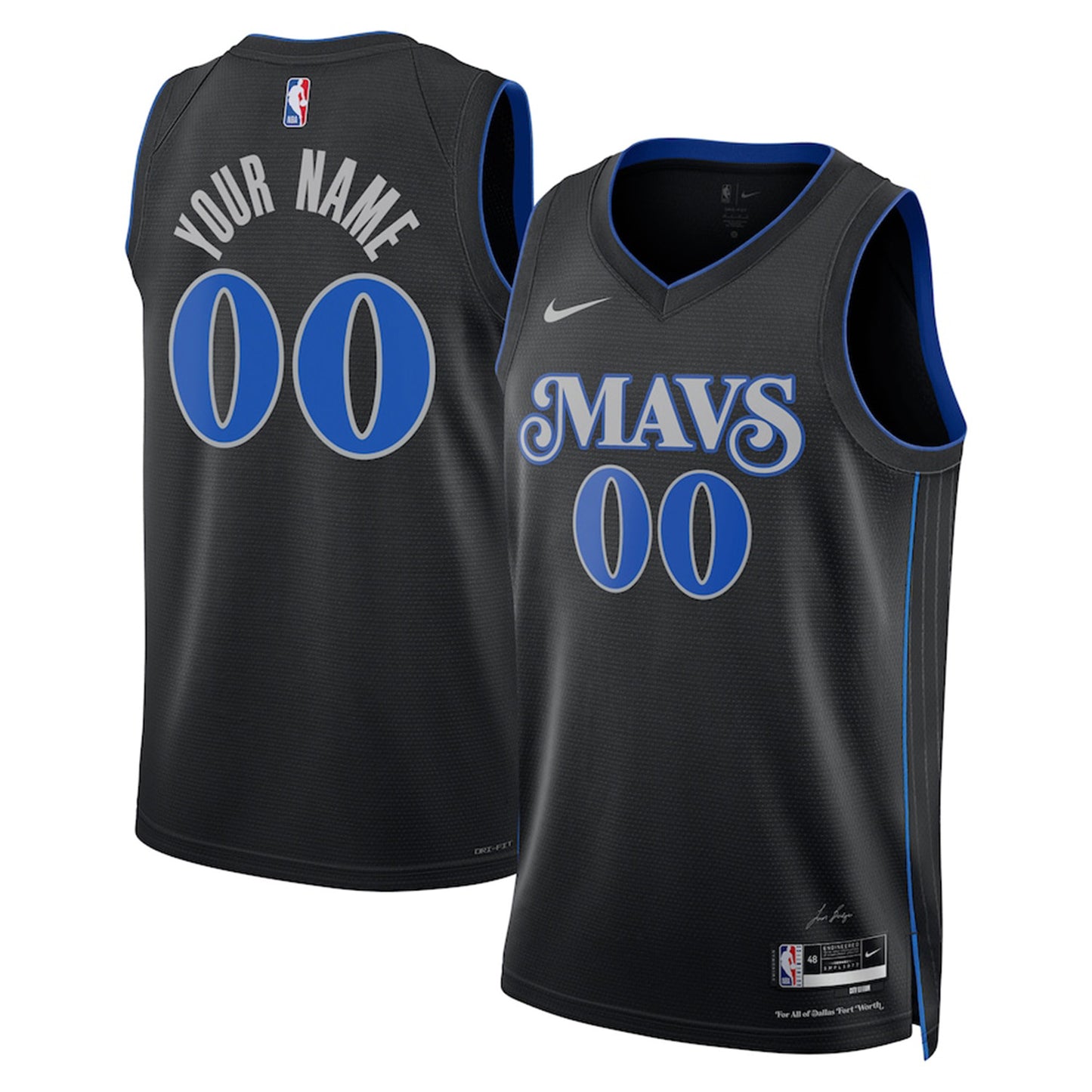 NBA Dallas Mavericks Blank Custom Jersey