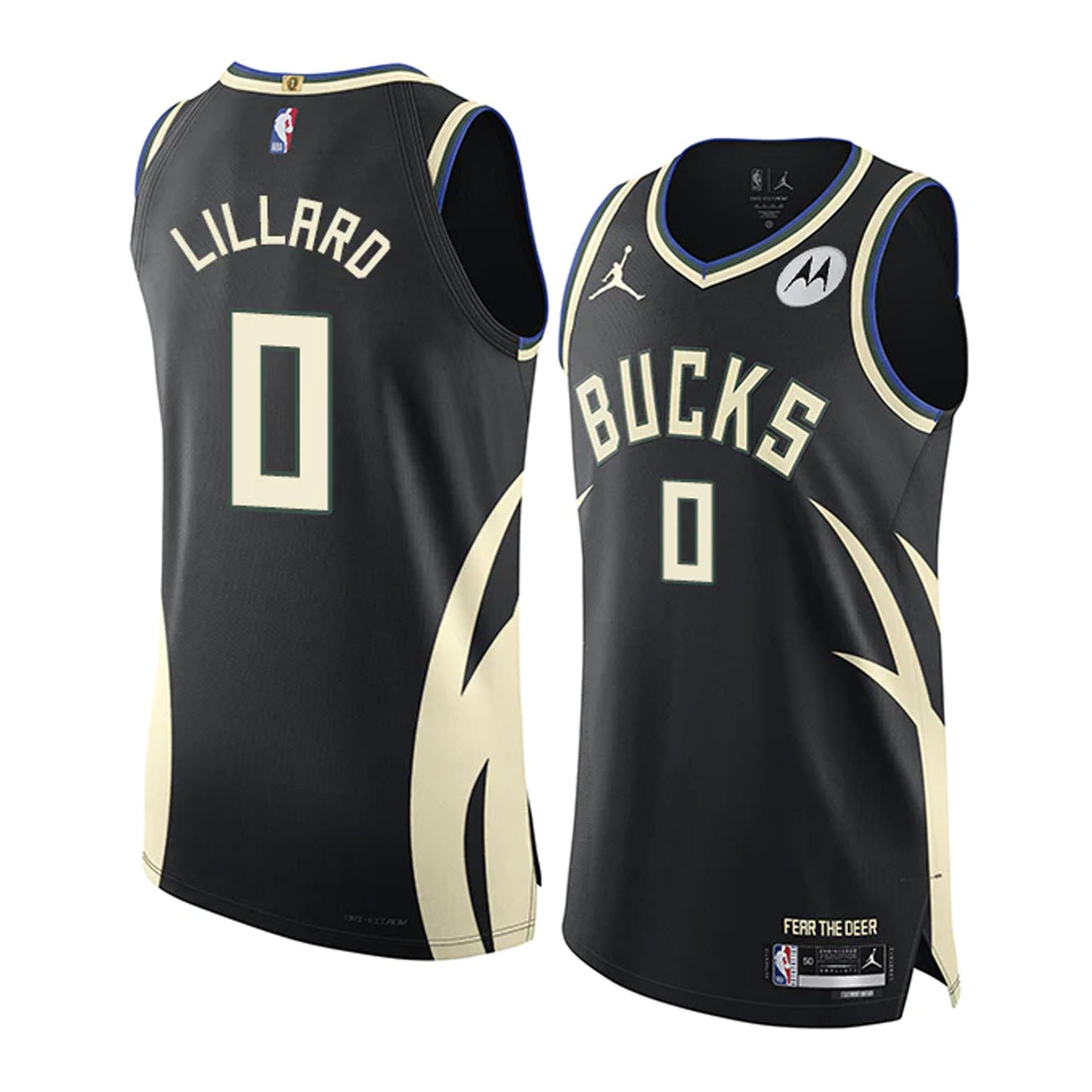 NBA Damian Lillard Milwaukee Bucks 0 Jersey