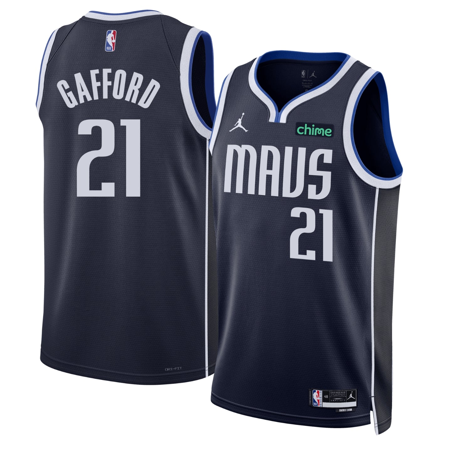 NBA Daniel Gafford Dallas Mavericks 21 Jersey