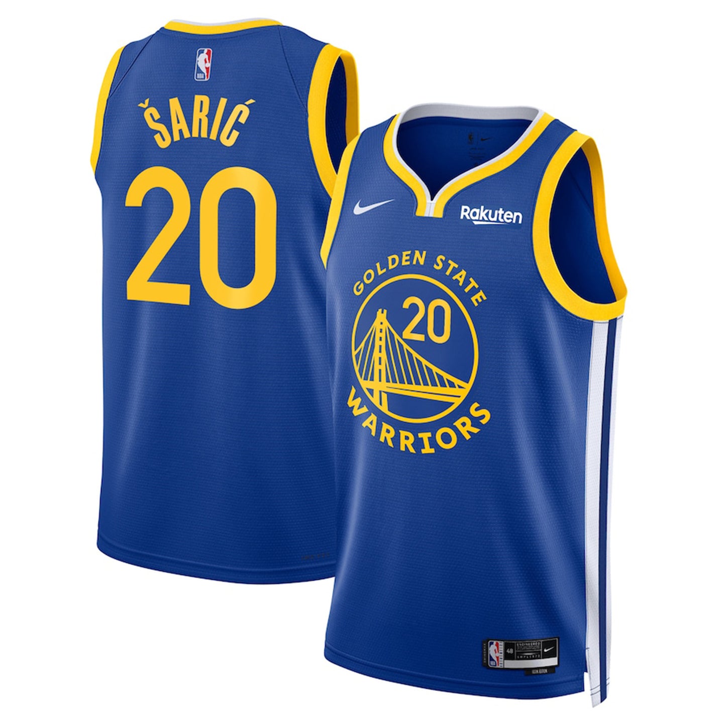 NBA Dario Saric Golden State Warriors 20 Jersey