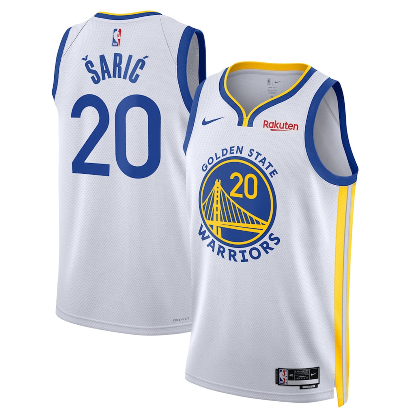 NBA Dario Saric Golden State Warriors 20 Jersey