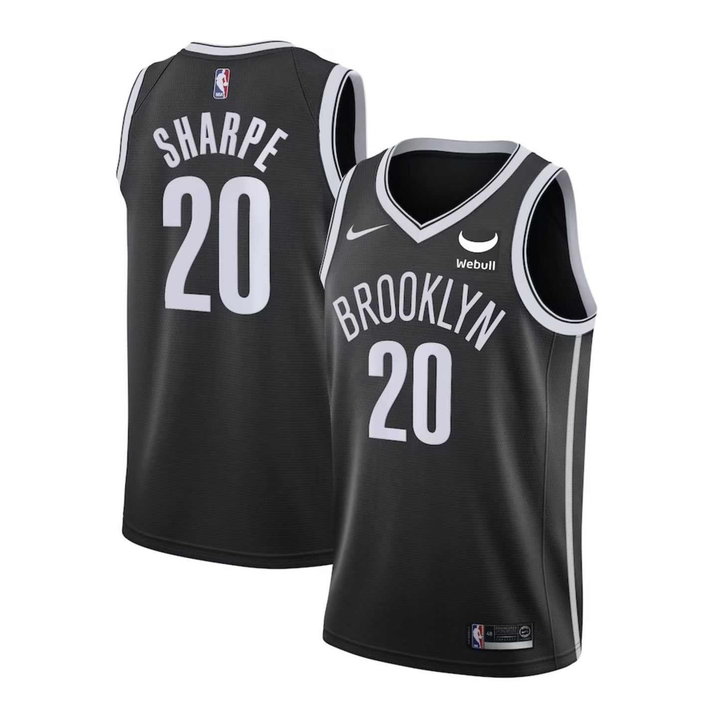 NBA Day'Ron Sharpe Brooklyn Nets 20 Jersey