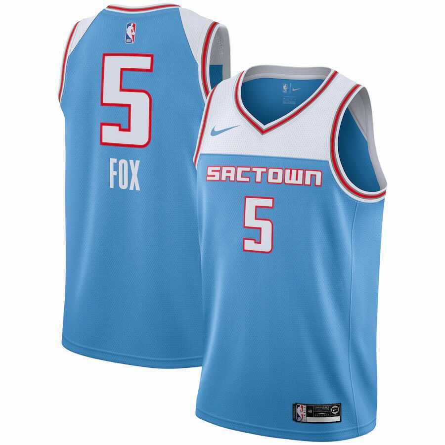 NBA De'Aaron Fox Sacramento Kings 5 Jersey