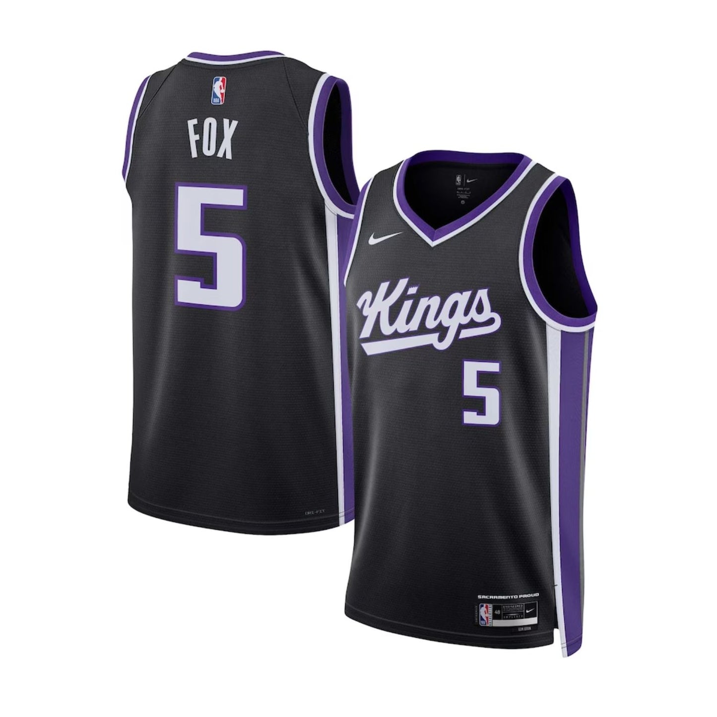 NBA De'Aaron Fox Sacramento Kings 5 Jersey