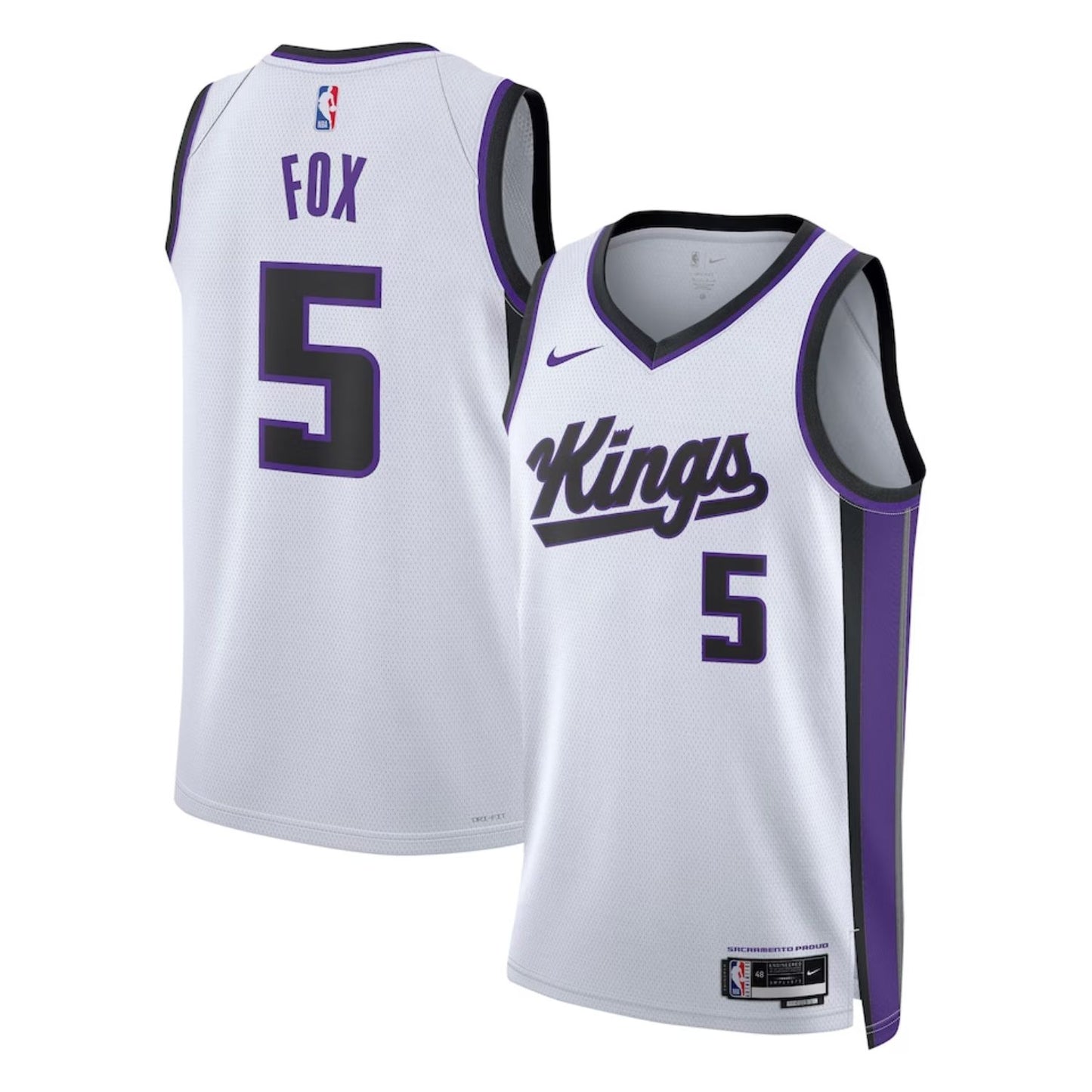 NBA De'Aaron Fox Sacramento Kings 5 Jersey